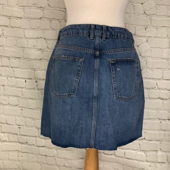 Size 10 Topshop Denim Jean Miniskirt NWT - Picture 3 of 12